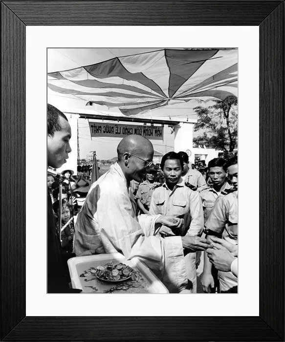Framed Print : Buddhist Leader Thich Tam Chau officiates at Inauguration of a Buddhist Chaplain's Corps. in the Vietnamese Air Force. Tan Son Huut Airbase, Saigon, Vietnam, 01-15-1963 Framed Print : Buddhist Leader Thich Tam Chau officiates at Inauguration of a Buddhist Chaplain's Corps. in the Vietnamese Air Force. Tan Son Huut Airbase, Saigon, Vietnam, 01-15-1963