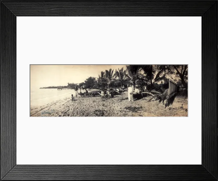 Framed Print : Beach at Waikiki, October 17, 1902 Framed Print : Beach at Waikiki, October 17, 1902