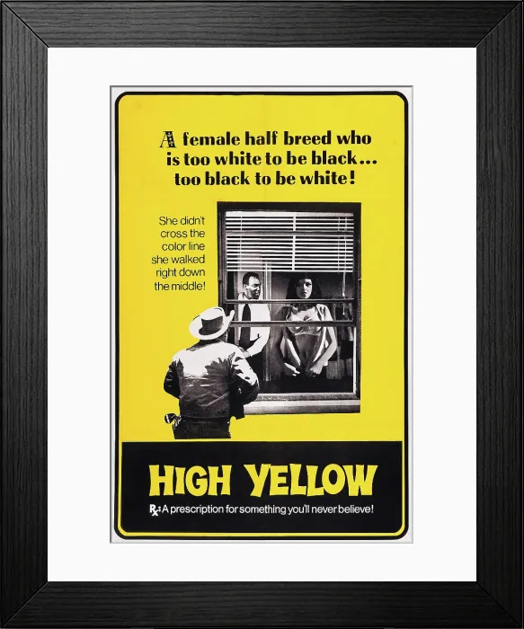 Framed Print : HIGH YELLOW, U.S. poster art, Cynthia Hull, 1965