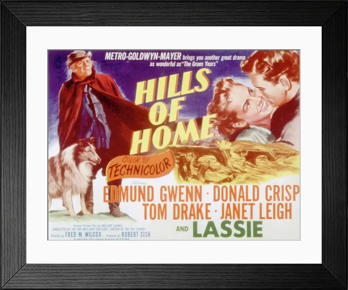 Framed Print : HILLS OF HOME, Lassie, Edmund Gwenn, Janet Leigh, Tom Drake, 1948 Framed Print : HILLS OF HOME, Lassie, Edmund Gwenn, Janet Leigh, Tom Drake, 1948