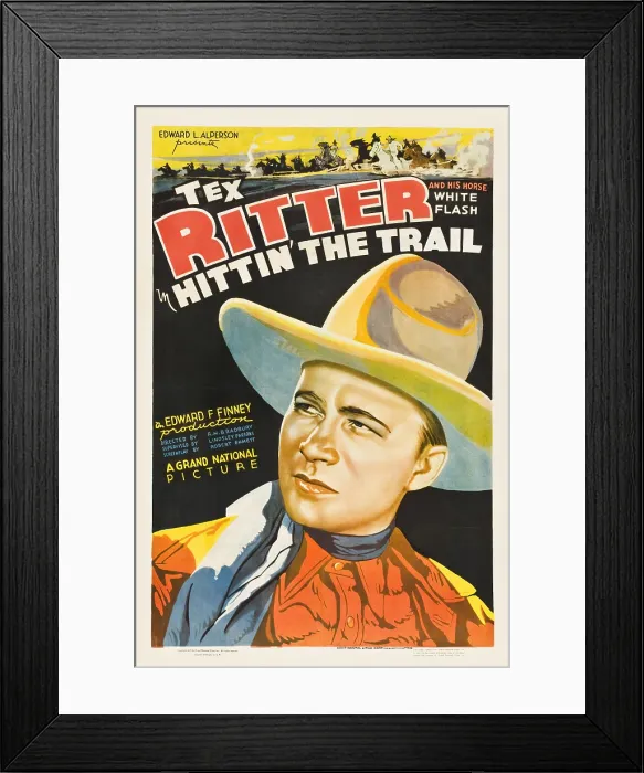 Framed Print : HITTIN THE TRAIL, Tex Ritter, 1937