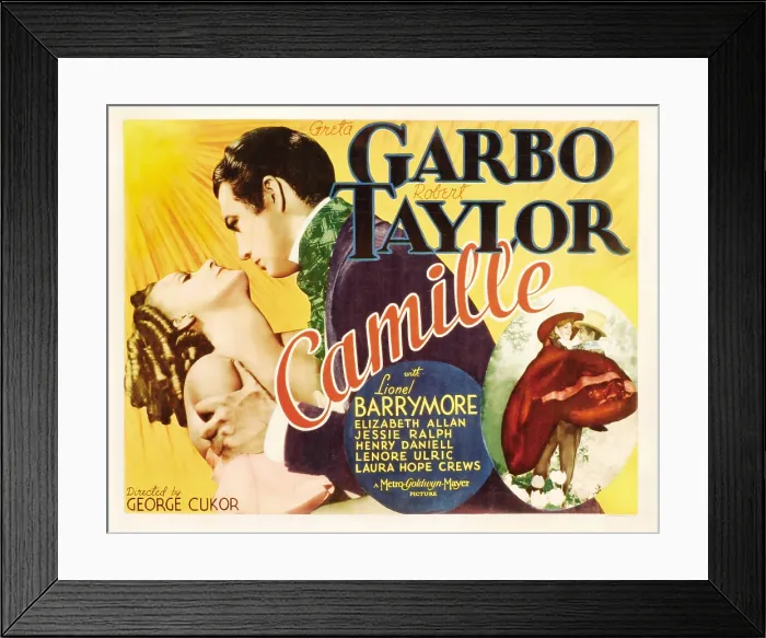 Framed Print : CAMILLE, from left: Greta Garbo, Robert Taylor, inset from left: Greta Garbo, Robert Taylor, 1936 Framed Print : CAMILLE, from left: Greta Garbo, Robert Taylor, inset from left: Greta Garbo, Robert Taylor, 1936