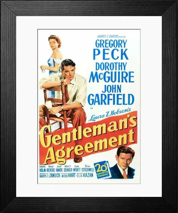 Framed Print : GENTLEMAN'S AGREEMENT, Dorothy McGuire, Gregory Peck, John Garfield, 1947, TM and Copyright 20th Century Fox Film Corp Framed Print : GENTLEMAN'S AGREEMENT, Dorothy McGuire, Gregory Peck, John Garfield, 1947, TM and Copyright 20th Century Fox Film Corp