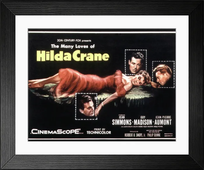 Framed Print : HILDA CRANE, Jean Simmons, Guy Madison, Jean-Pierre Aumont, 1956, TM & Copyright (c) 20th Century Fox Film Corp. All rights reserved / Courtesy: Everett Collection Framed Print : HILDA CRANE, Jean Simmons, Guy Madison, Jean-Pierre Aumont, 1956, TM & Copyright (c) 20th Century Fox Film Corp. All rights reserved / Courtesy: Everett Collection
