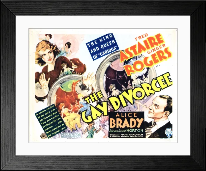 Framed Print : THE GAY DIVORCEE, US poster, from left: Ginger Rogers, Fred Astaire, 1934 Framed Print : THE GAY DIVORCEE, US poster, from left: Ginger Rogers, Fred Astaire, 1934