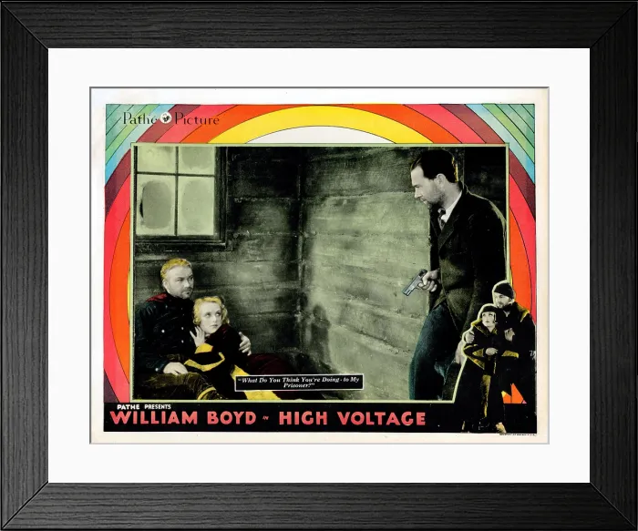 Framed Print : HIGH VOLTAGE, US lobbycard, William Boyd, Carole Lombard, Owen Moore, 1929 Framed Print : HIGH VOLTAGE, US lobbycard, William Boyd, Carole Lombard, Owen Moore, 1929