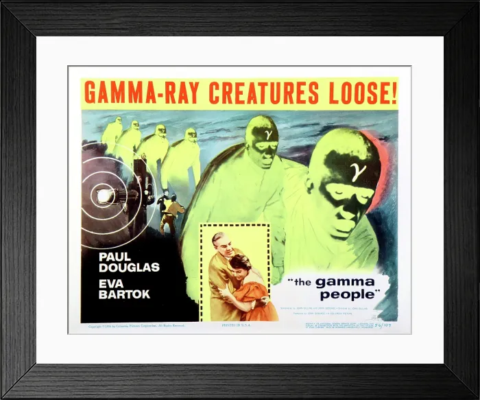 Framed Print : THE GAMMA PEOPLE, Paul Douglas, Eva Bartok, 1956