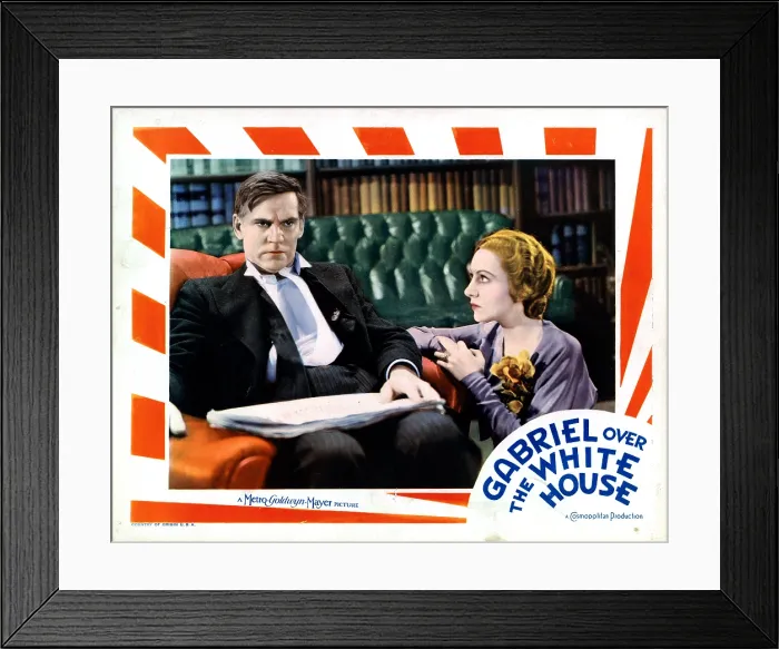 Framed Print : GABRIEL OVER THE WHITE HOUSE, from left, Walter Huston, Karen Morley, 1933 Framed Print : GABRIEL OVER THE WHITE HOUSE, from left, Walter Huston, Karen Morley, 1933