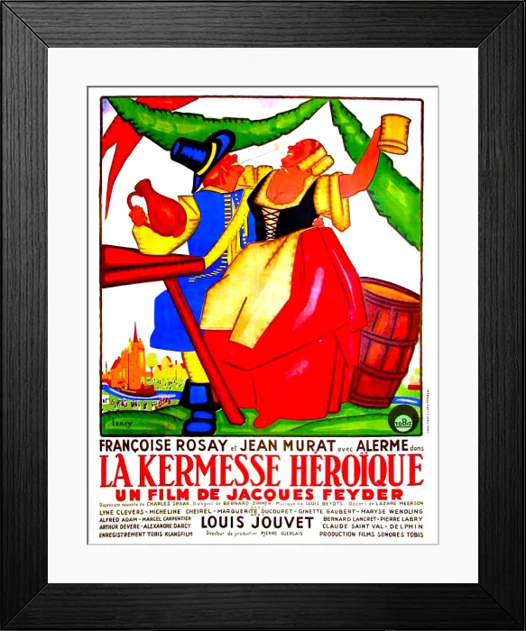 Framed Print : CARNIVAL IN FLANDERS, (aka LA KERMESSE HEROIQUE), French poster, 1935