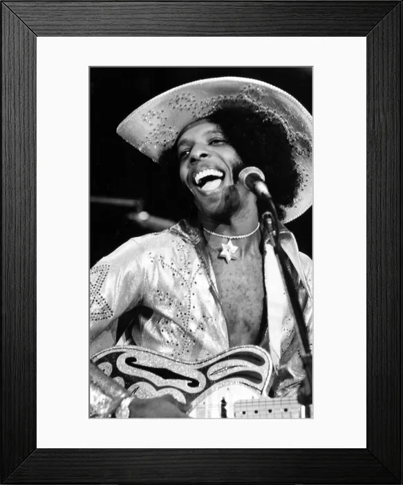 Framed Print : Sly of Sly and the Family Stone, 1974.. Courtesy: CSU Archives  /  Everett Collection
