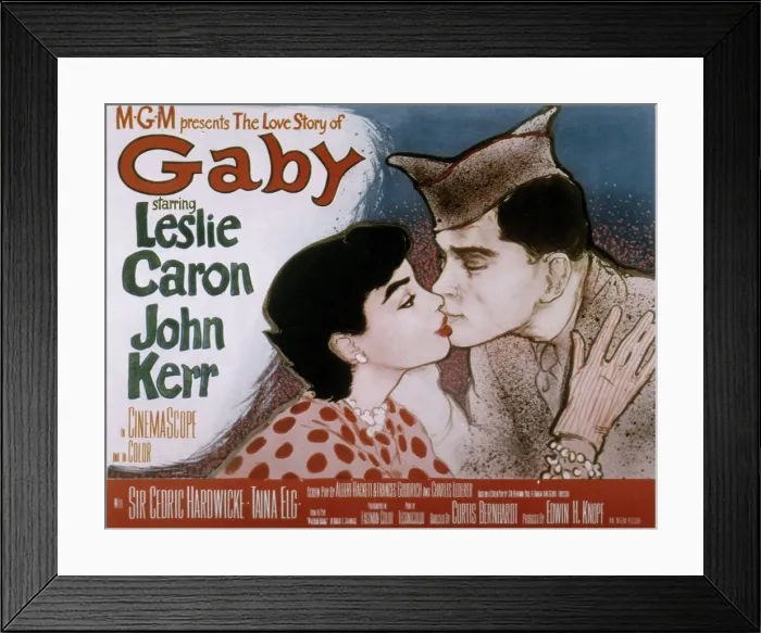 Framed Print : GABY, Leslie Caron, John Kerr, 1956 Framed Print : GABY, Leslie Caron, John Kerr, 1956