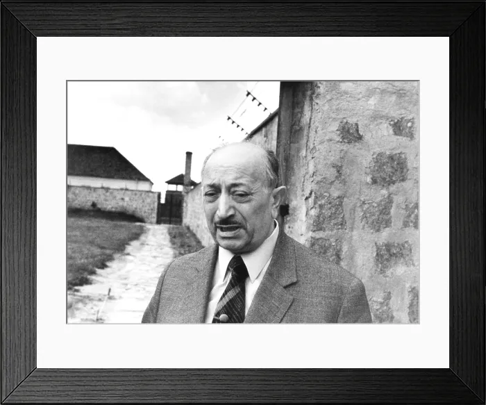 Framed Print : Simon Wiesenthal, recounting the horrors at the Mauthausen Camp in Austria, for the ABC news special, DIRECTIONS, 1974. Courtesy: CSU Archives  /  Everett Collection