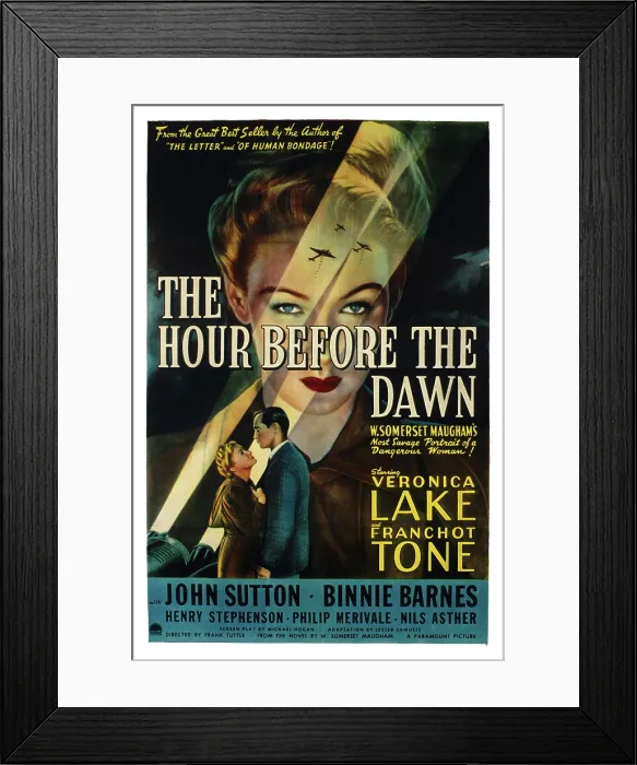 Framed Print : THE HOUR BEFORE THE DAWN, Veronica Lake, Franchot Tone, 1944 Framed Print : THE HOUR BEFORE THE DAWN, Veronica Lake, Franchot Tone, 1944