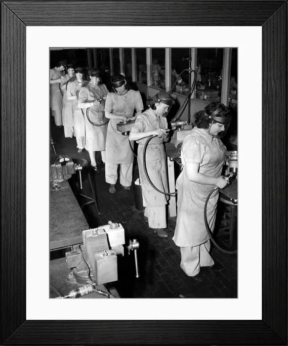 Framed Print : Women did men's jobs during World War II Framed Print : Women did men's jobs during World War II