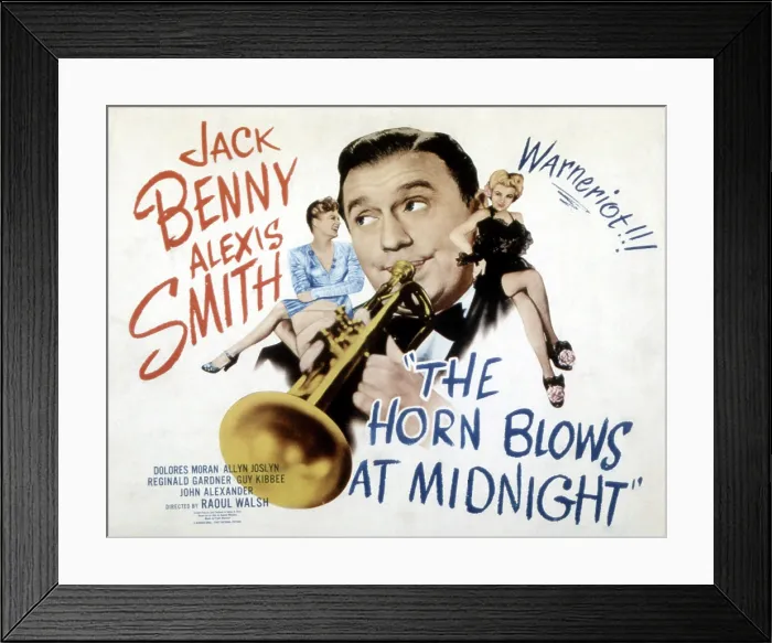 Framed Print : THE HORN BLOWS AT MIDNIGHT, Alexis Smith, Jack Benny, Dolores Moran, 1945