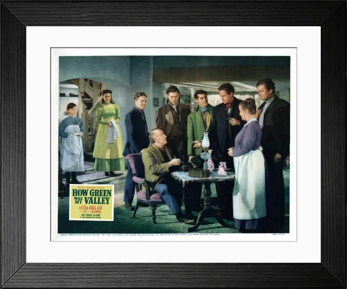 Framed Print : HOW GREEN WAS MY VALLEY, from left, Roddy McDowall, Maureen O'Hara, James Monks, Donald Crisp, Richard Fraser, Evan S Framed Print : HOW GREEN WAS MY VALLEY, from left, Roddy McDowall, Maureen O'Hara, James Monks, Donald Crisp, Richard Fraser, Evan S