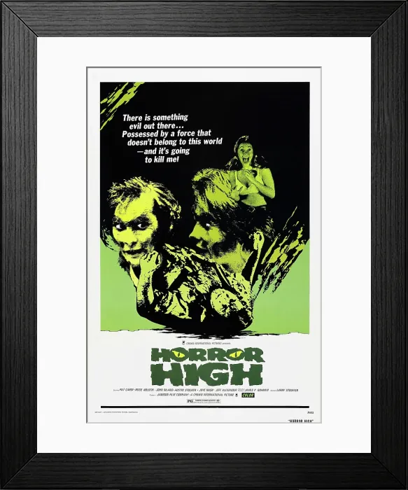 Framed Print : HORROR HIGH, US poster art, Pat Cardi (left), 1974