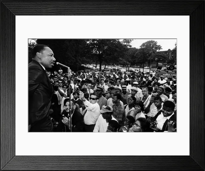 Framed Print : Dr. Martin Luther King Jr. Speaking in Rockefeller Park, circa. 1964. Courtesy: CSU Archives / Everett Collection