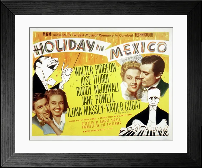 Framed Print : HOLIDAY IN MEXICO, Roddy McDowall, Jane Powell, Ilona Massey, Walter Pidgeon, 1946