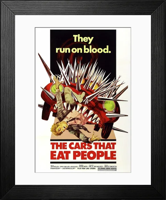 Framed Print : THE CARS THAT ATE PARIS, (aka CARS THAT EAT PEOPLE), 1974