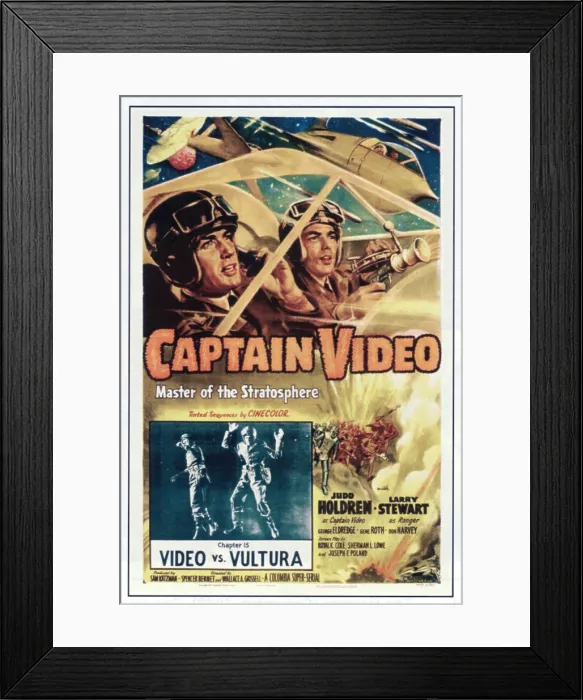 Framed Print : CAPTAIN VIDEO: MASTER OF THE STRATOSPHERE, top from left: Judd Holdren, Larry Stewart in Chapter 15: Video Vs. Vultura, 1951 Framed Print : CAPTAIN VIDEO: MASTER OF THE STRATOSPHERE, top from left: Judd Holdren, Larry Stewart in Chapter 15: Video Vs. Vultura, 1951