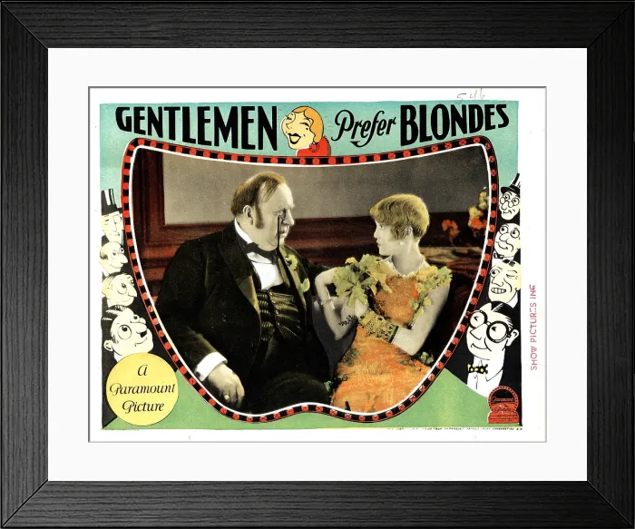 Framed Print : GENTLEMEN PREFER BLONDES, from left, Mack Swain, Ruth Taylor, 1928
