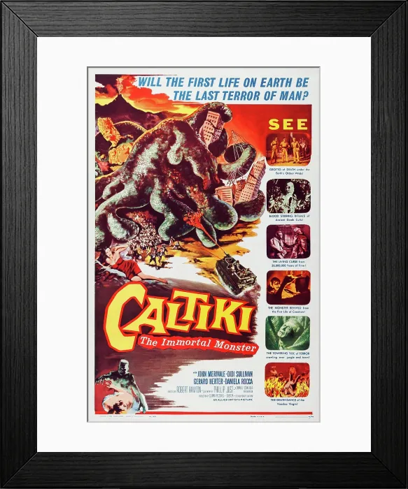 Framed Print : CALTIKI, THE IMMORTAL MONSTER, (aka CALTIKI IL MOSTRO IMMORTALE), US poster art, 1959