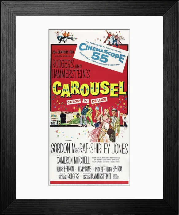 Framed Print : CAROUSEL, US poster art, 1956
