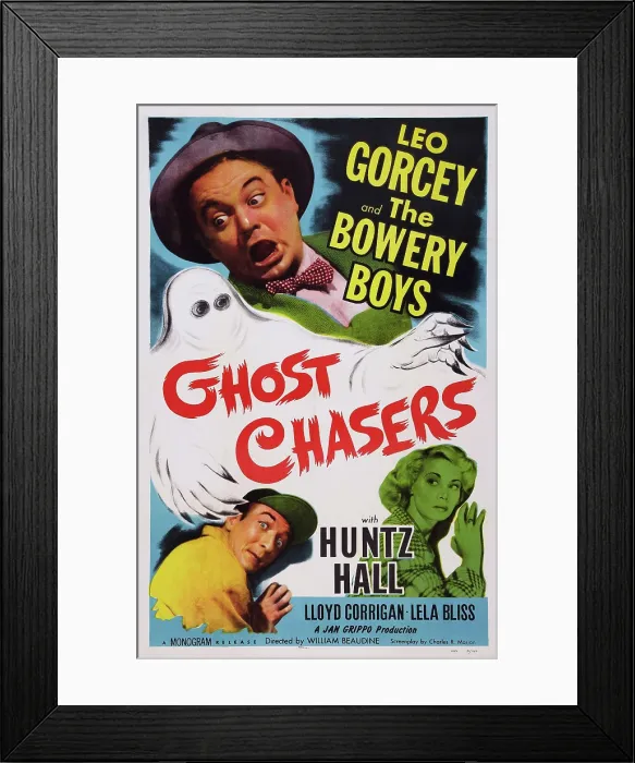 Framed Print : GHOST CHASERS, US poster art, top left: Leo Gorcey; bottom left: Huntz Hall, 1951