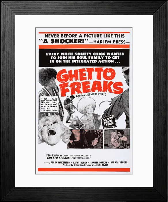 Framed Print : GHETTO FREAKS, (aka LOVE COMMUNE), US poster art, 1970