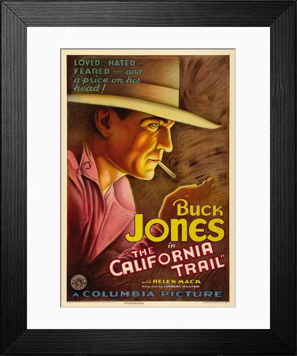 Framed Print : THE CALIFORNIA TRAIL, Buck Jones, 1933