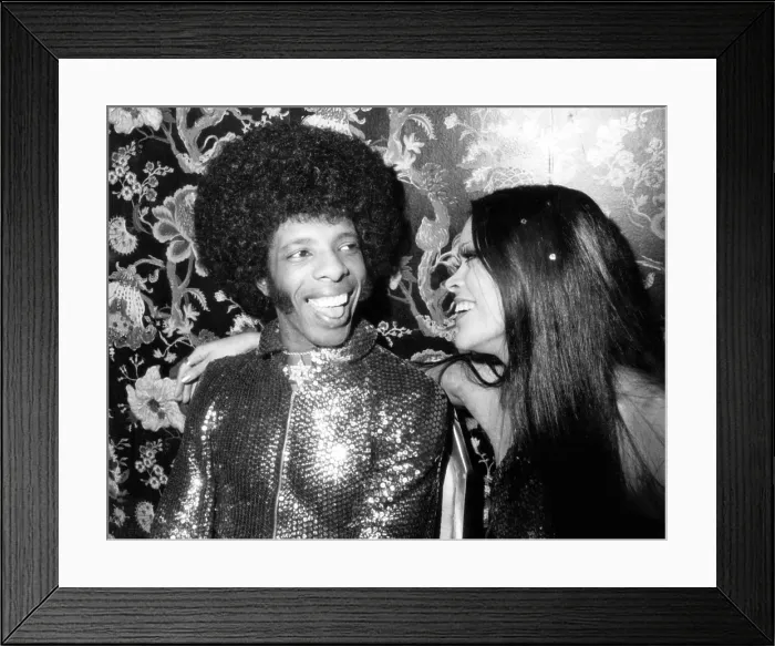 Framed Print : Sly Stone, of Sly & the Family Stone, and his wife, Kathy Silva, Circa 1974. Courtesy: CSU Archives / Everett Collection