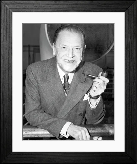 Framed Print : W. Somerset Maugham (1874-1965), English writer, circa 1950. Courtesy: CSU Archives / Everett Collection