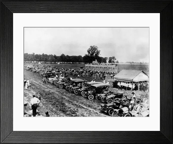 Framed Print : A view of the parking lot at the first Indianapolis Motor Race in 1911. Courtesy: CSU Archives / Everett Collection