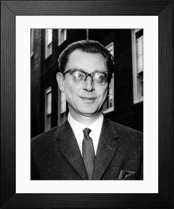 Framed Print : Dr. Stephen Ward, on trial on morals charges, outside the Old Bailey, London, July 22, 1963. Courtesy: CSU Archives  /  Everett Collection