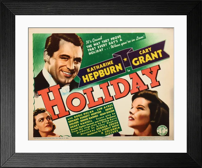 Framed Print : HOLIDAY, Cary Grant, Katharine Hepburn, 1938