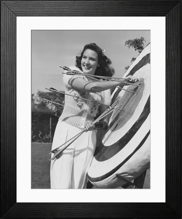 Framed Print : Linda Darnell at a party at the home of Jane Withers, ca. 1940 Framed Print : Linda Darnell at a party at the home of Jane Withers, ca. 1940