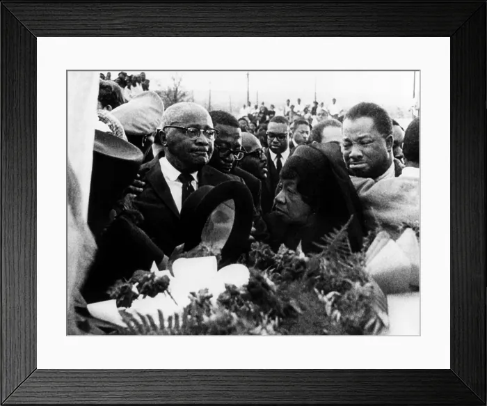 Framed Print : A mourning Reverend Martin Luther King Sr. Alberta Williams King, and A.D. King, at the funeral for Dr. Martin Luther King Jr. Atlanta, Georgia, April 8, 1968 Framed Print : A mourning Reverend Martin Luther King Sr. Alberta Williams King, and A.D. King, at the funeral for Dr. Martin Luther King Jr. Atlanta, Georgia, April 8, 1968