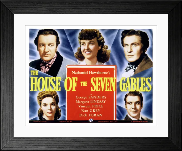 Framed Print : THE HOUSE OF THE SEVEN GABLES, (top) George Sanders, Margaret Lindsay, Vincent Price, (bottom), Nan Grey, Dick Foran, 1940 Framed Print : THE HOUSE OF THE SEVEN GABLES, (top) George Sanders, Margaret Lindsay, Vincent Price, (bottom), Nan Grey, Dick Foran, 1940