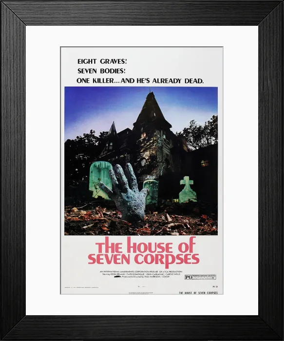 Framed Print : THE HOUSE OF SEVEN CORPSES, 1974 Framed Print : THE HOUSE OF SEVEN CORPSES, 1974