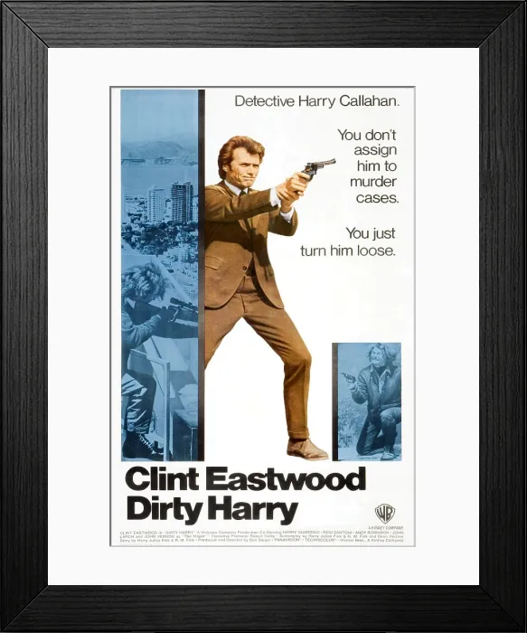 Framed Print : DIRTY HARRY, Clint Eastwood, 1971 Framed Print : DIRTY HARRY, Clint Eastwood, 1971
