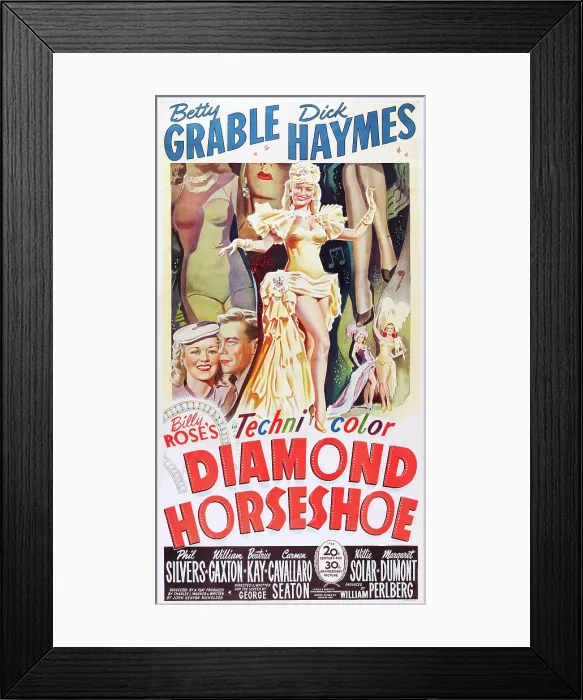 Framed Print : DIAMOND HORSESHOE, Betty Grable, Dick Haymes, 1945, TM and Copyright 20th Century Fox Film Corp. All rights reserved. / courtesy Everett Collection