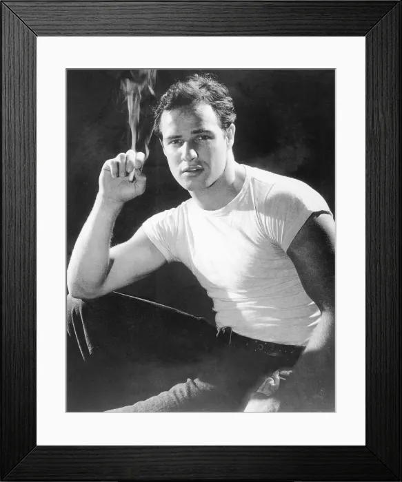 Framed Print : MARLON BRANDO, portrait from A STREETCAR NAMED DESIRE, 1951 Framed Print : MARLON BRANDO, portrait from A STREETCAR NAMED DESIRE, 1951
