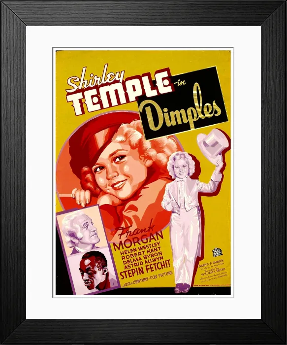 Framed Print : DIMPLES, center and right: Shirley Temple, left from top: Frank Morgan, Stepin Fetchit, 1936, TM and Copyright 20th Century Fox Film Corp Framed Print : DIMPLES, center and right: Shirley Temple, left from top: Frank Morgan, Stepin Fetchit, 1936, TM and Copyright 20th Century Fox Film Corp