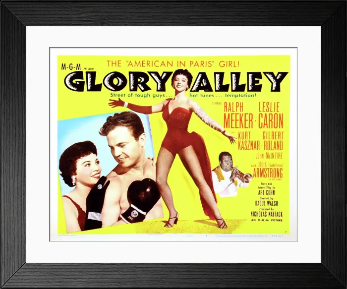 Framed Print : GLORY ALLEY, Leslie Caron, Ralph Meeker, Louis Armstrong, 1952