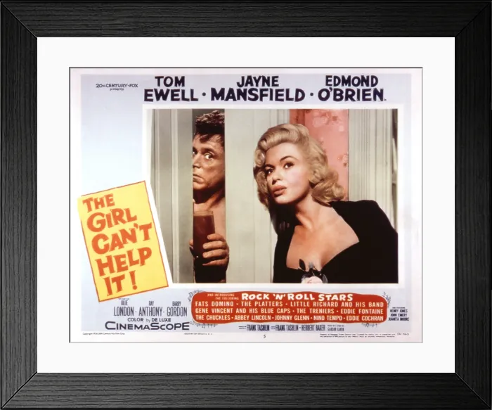 Framed Print : THE GIRL CAN'T HELP IT, Tom Ewell, Jayne Mansfield, 1956, TM and Copyright (c) 20th Century-Fox Film Corp. All Rights Reserved Framed Print : THE GIRL CAN'T HELP IT, Tom Ewell, Jayne Mansfield, 1956, TM and Copyright (c) 20th Century-Fox Film Corp. All Rights Reserved