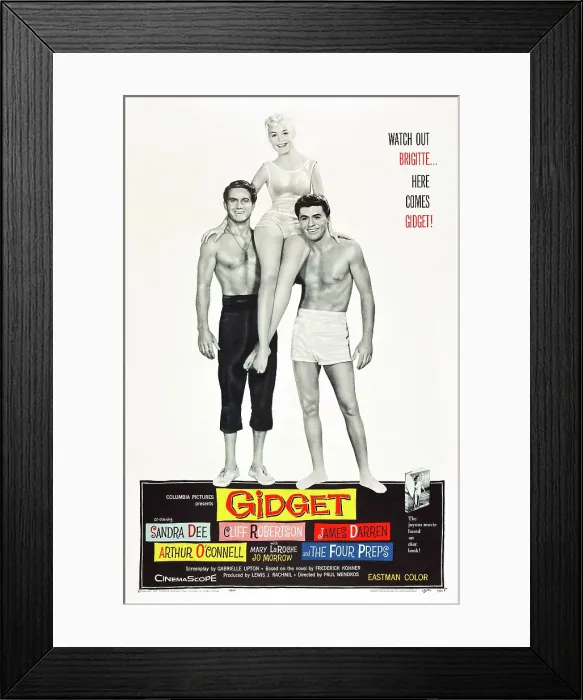 Framed Print : GIDGET, Cliff Robertson, Sandra Dee, James Darren, 1959 Framed Print : GIDGET, Cliff Robertson, Sandra Dee, James Darren, 1959