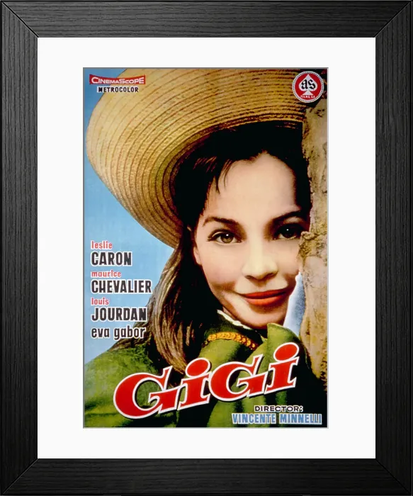 Framed Print : GIGI, Leslie Caron, 1958, poster art