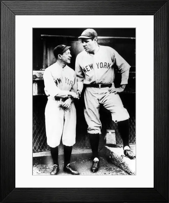 Framed Print : Miller Huggins, and Babe Ruth, circa early 1920s. Courtesy: CSU Archives / Everett Collection