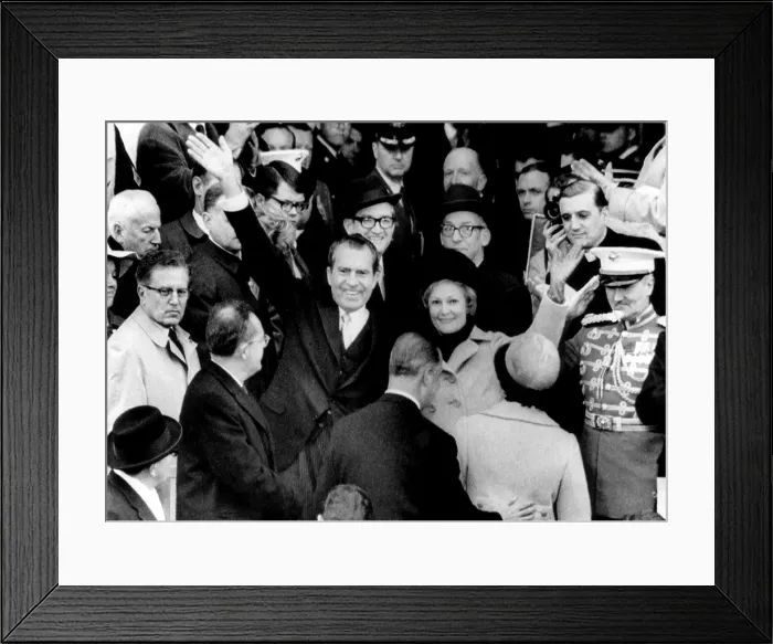 Framed Print : center, waving: U.S Framed Print : center, waving: U.S
